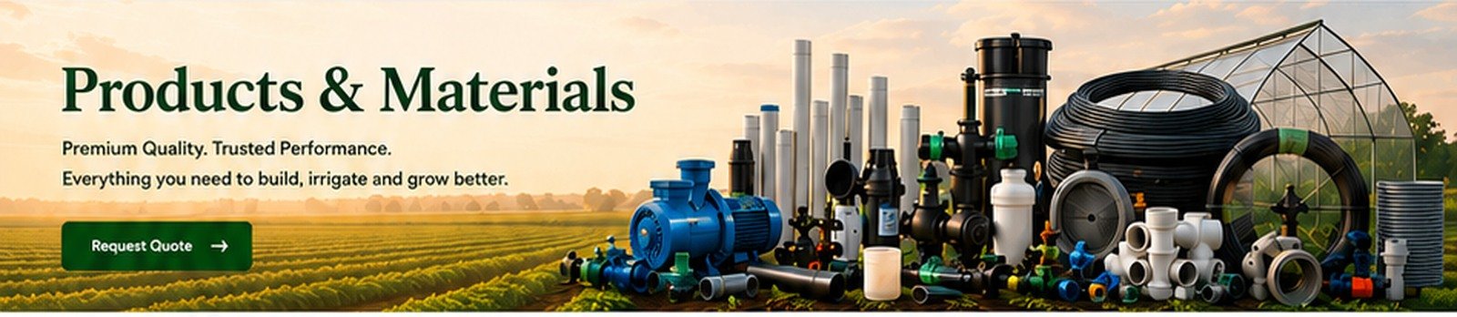 Irrigation products and agricultural materials