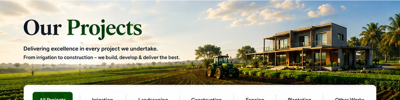 Completed agriculture and farm development project